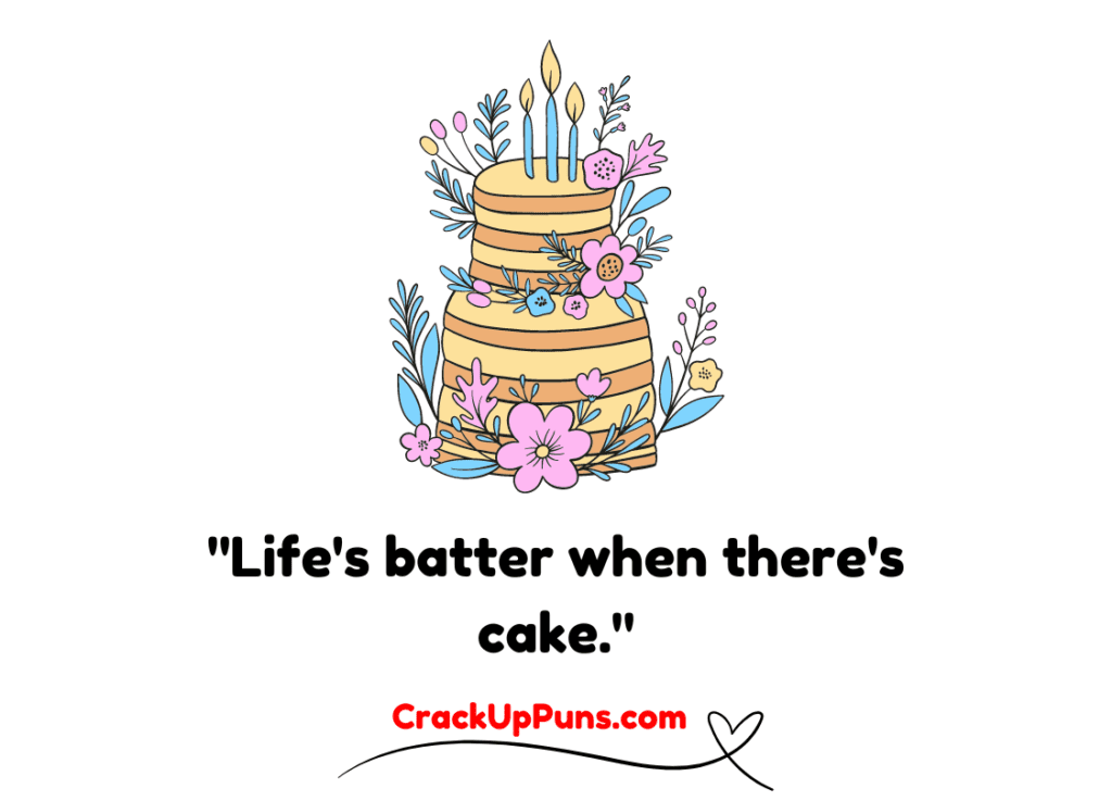 one-liner cake puns
