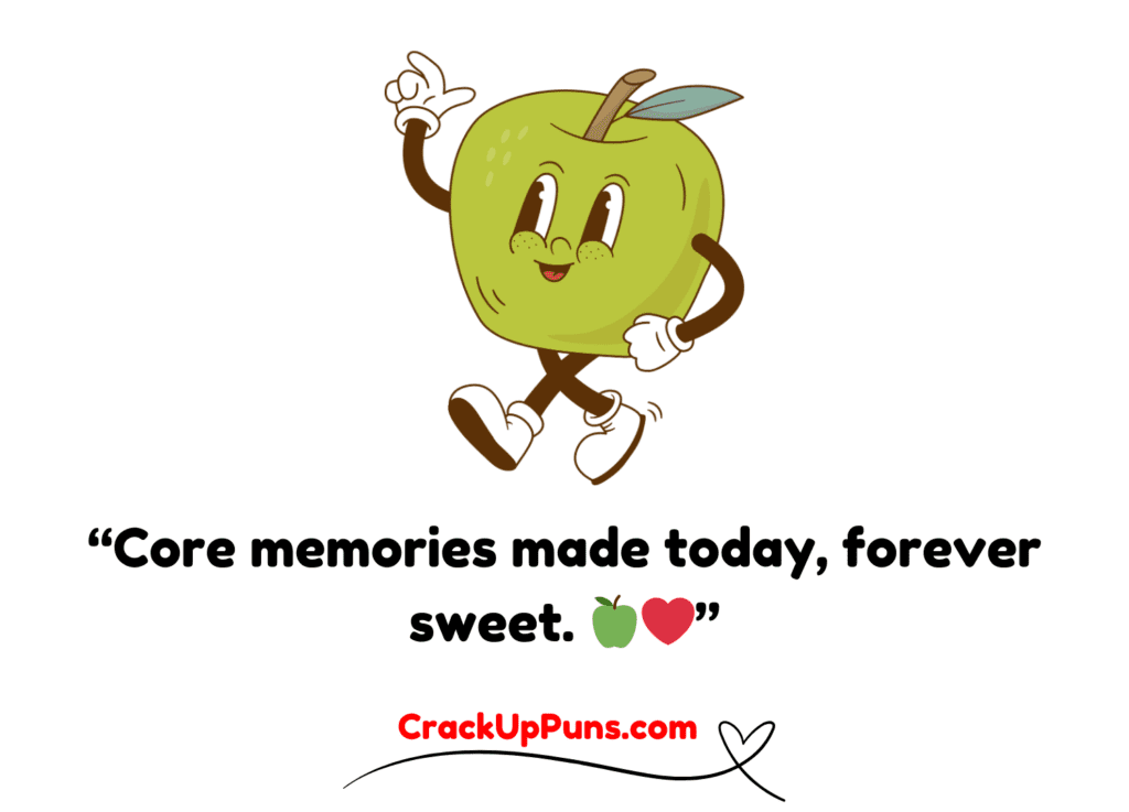 apple puns for social media captions
