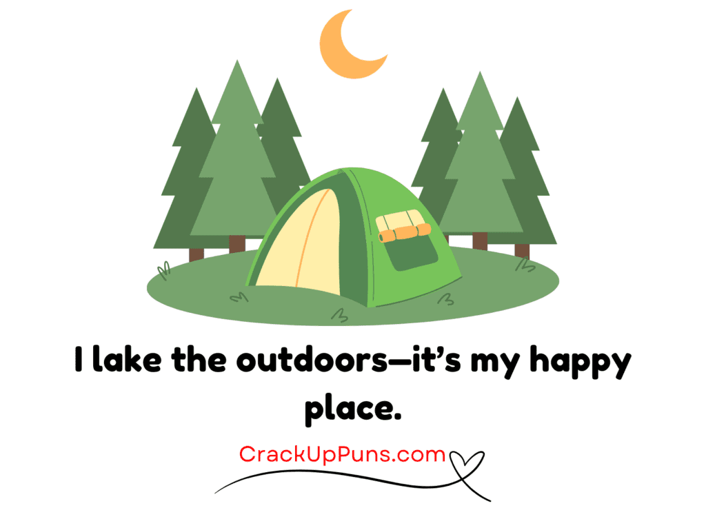 Creative One-Liner Camping Puns
