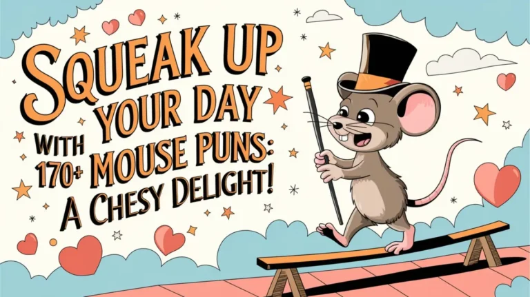 Squeak Up Your Day with 170+ Mouse Puns: A Cheesy Delight!